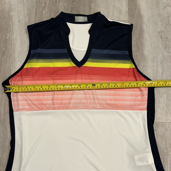 Callaway Womens Gradient Stripe Color Block Golf Polo - Picture 7 of 9